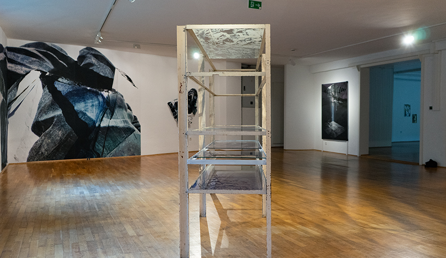 Ausstellungsansicht, RaumZeitFalten, Neue Galerie Dachau 2023